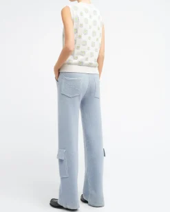 Women Barrie Poppy cashmere and cotton top
