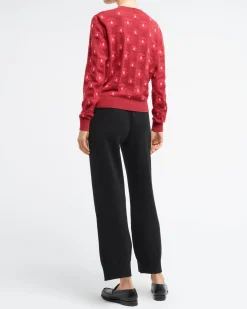 Women Barrie Poppy cashmere and cotton cardigan