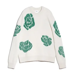 Barrie Roses round-neck cashmere jumper