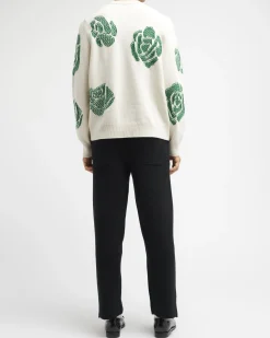 Barrie Roses round-neck cashmere jumper