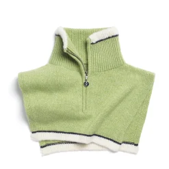 Women Barrie Shearling collar in cashmere and alpaca