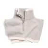 Women Barrie Shearling collar in cashmere and alpaca