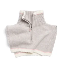 Women Barrie Shearling collar in cashmere and alpaca