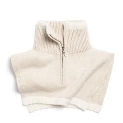 Women Barrie Shearling collar in cashmere and alpaca