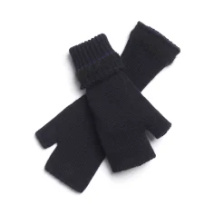 Women Barrie Shearling-effect cashmere fingerless gloves