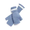 Women Barrie Shearling-effect cashmere fingerless gloves