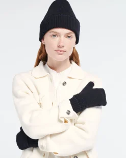 Women Barrie Shearling-effect cashmere beanie