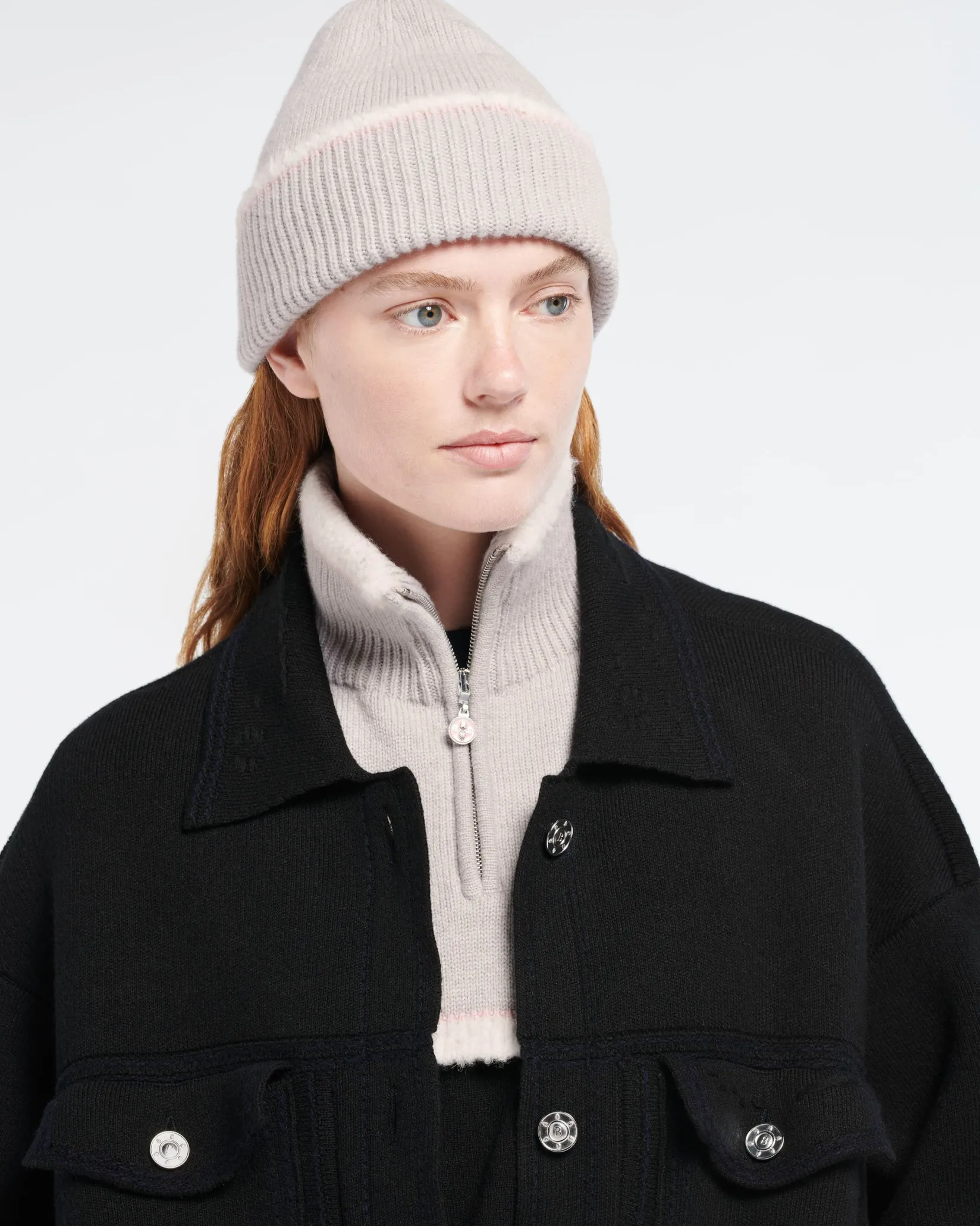 Women Barrie Shearling-effect cashmere beanie
