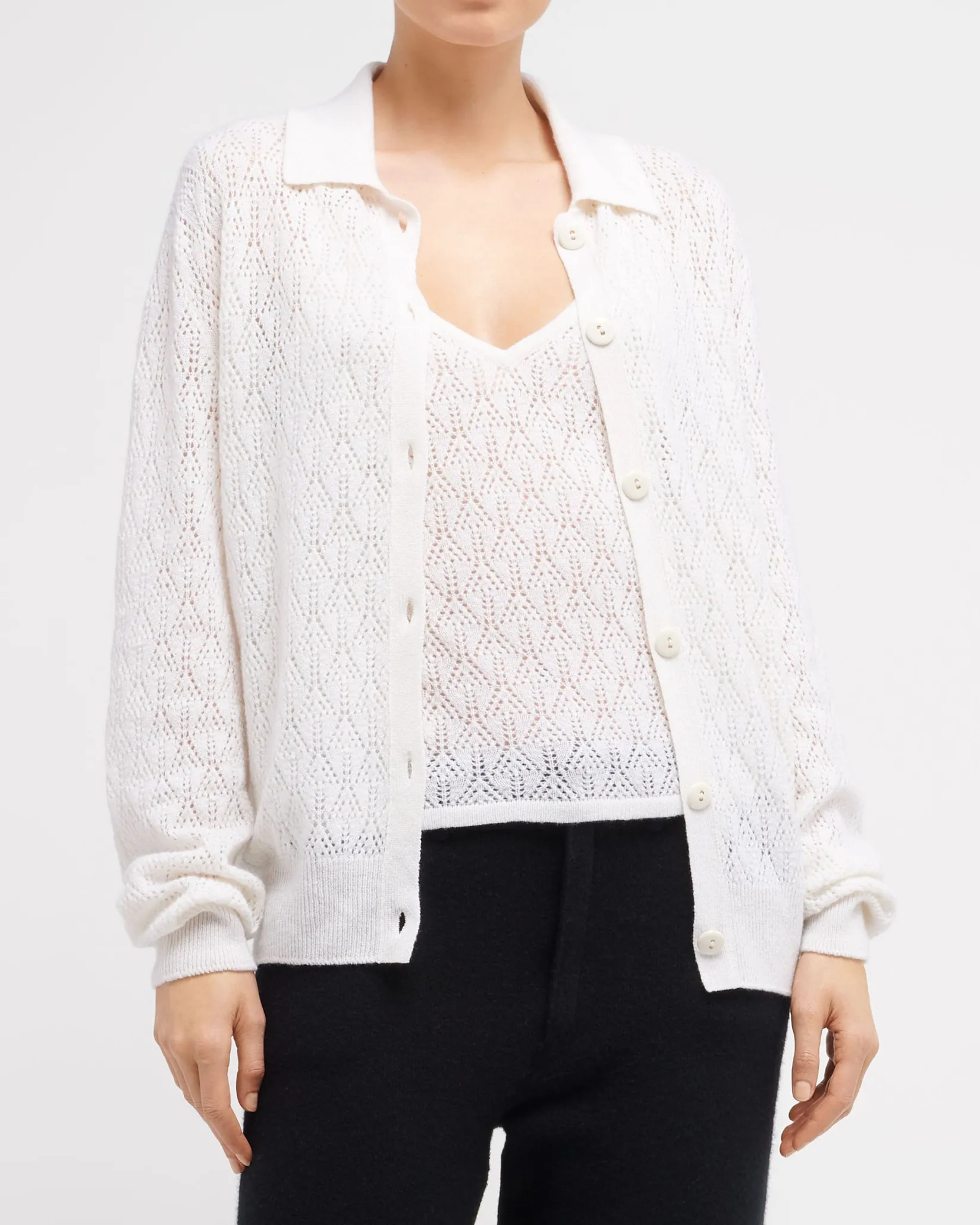 Women Barrie Shirt in cashmere lace