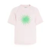 Women Barrie Short-sleeved cashmere top with sunburst motif