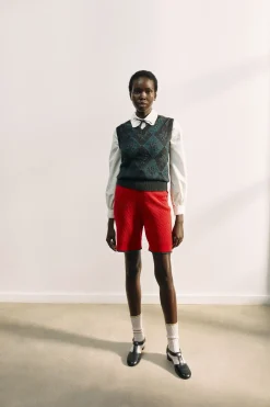 Women Barrie Sleeveless cashmere and wool jumper with a unicorn motif