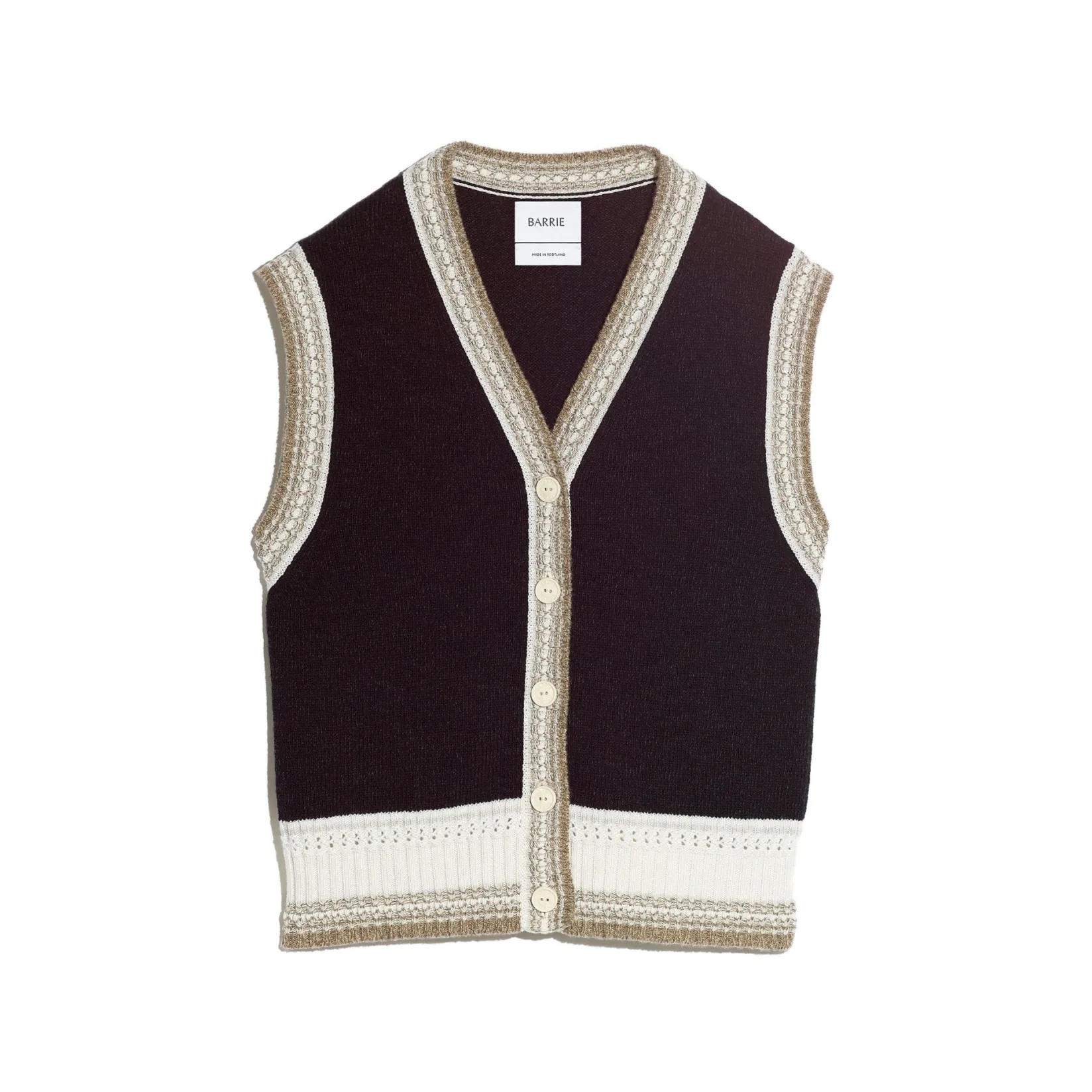 Women Barrie Sleeveless cashmere cardigan