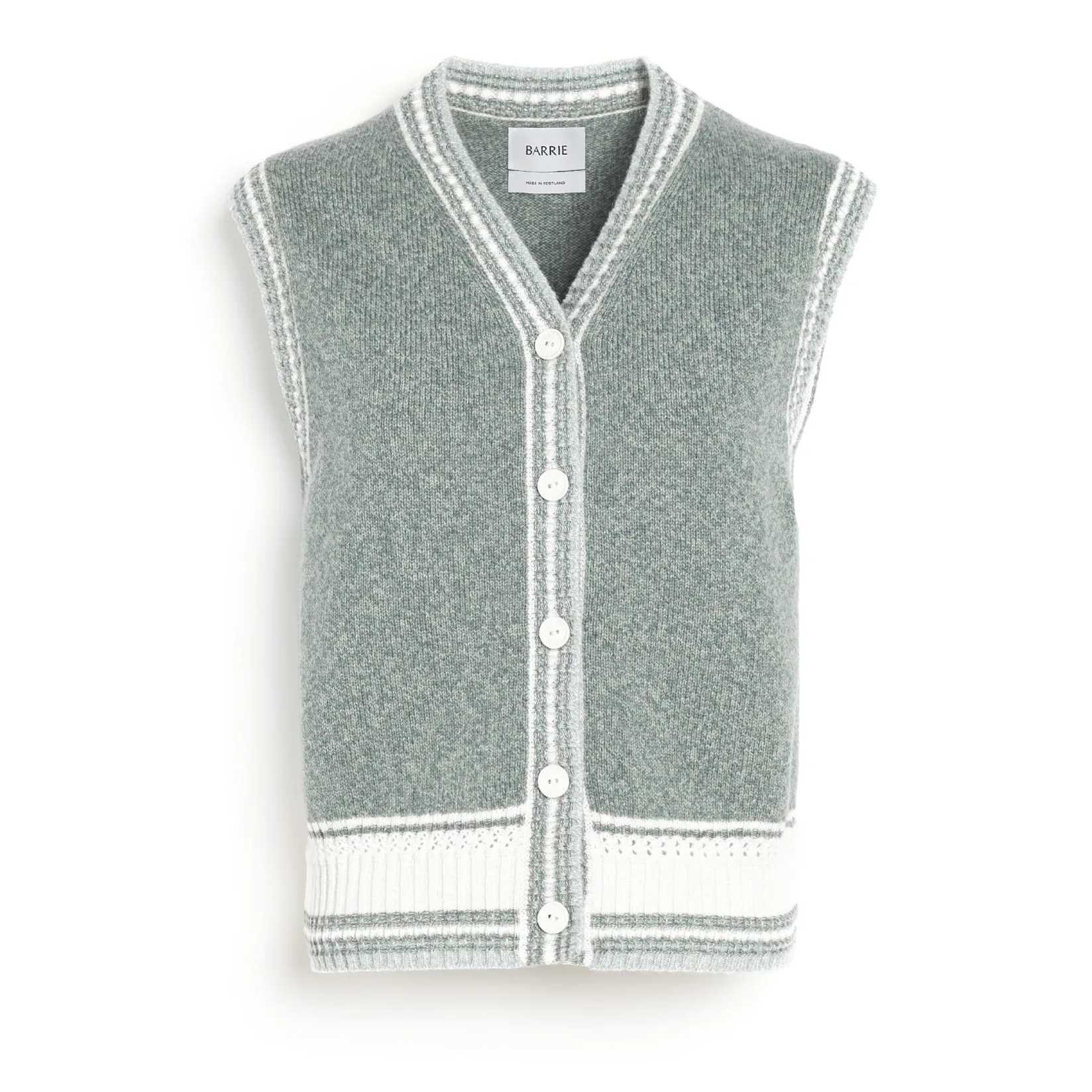 Women Barrie Sleeveless cashmere cardigan