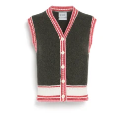 Women Barrie Sleeveless cashmere cardigan