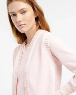 Women Barrie Sleeveless cashmere cardigan