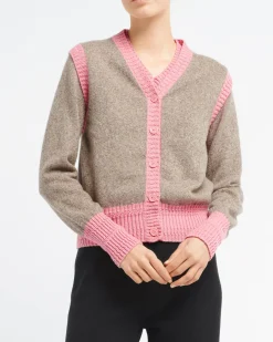 Women Barrie Sleeveless cashmere cardigan