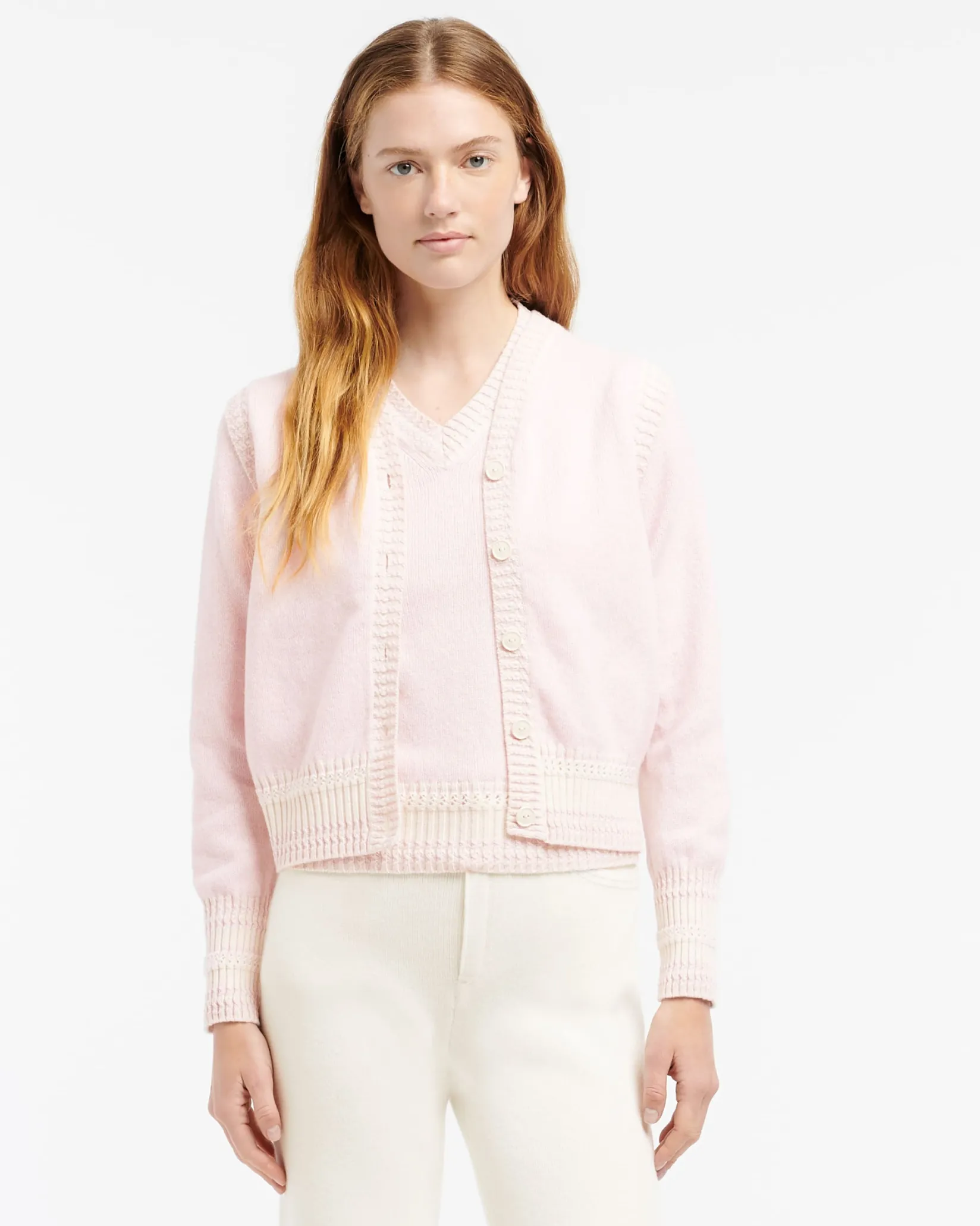Women Barrie Sleeveless cashmere cardigan