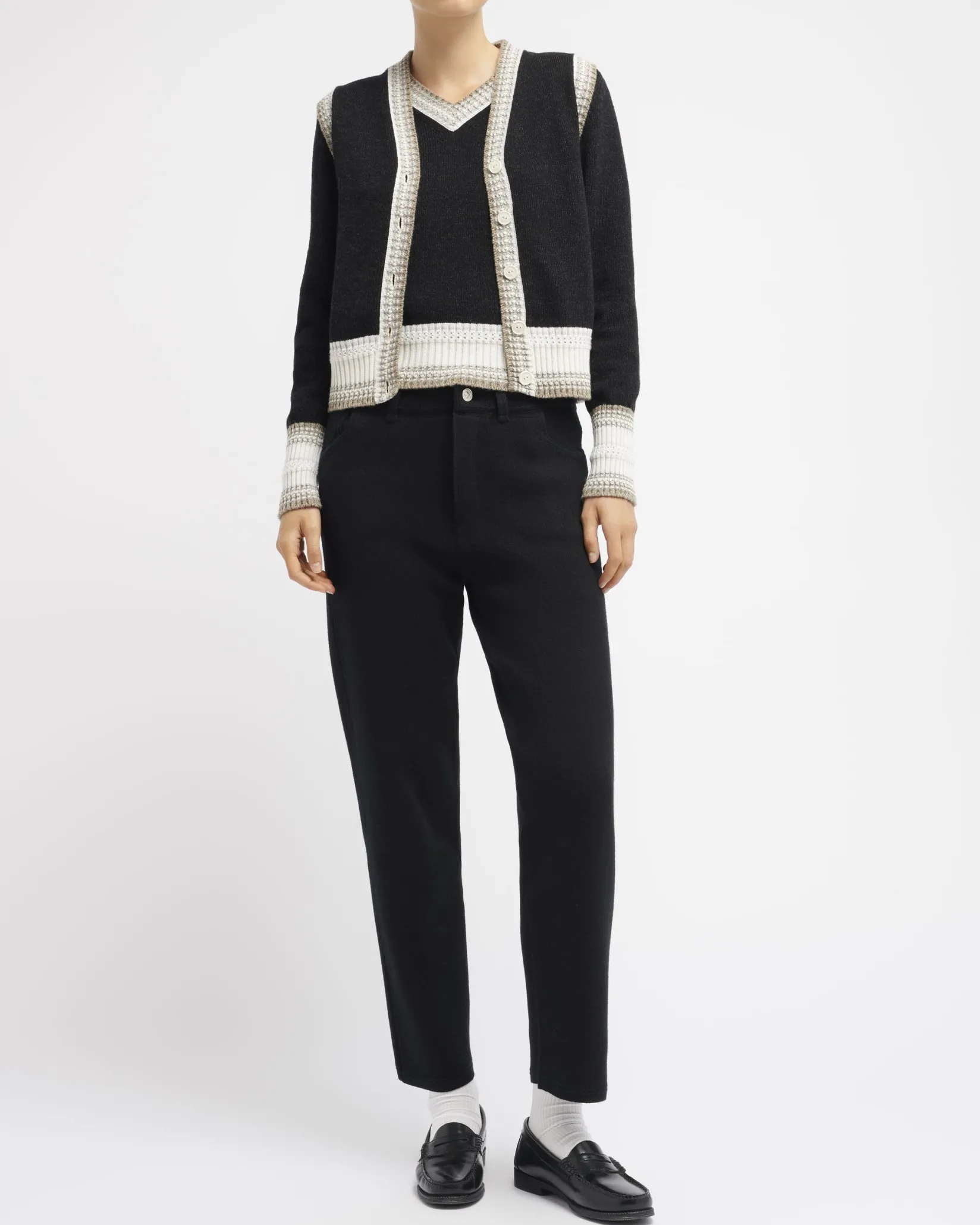 Women Barrie Sleeveless cashmere cardigan