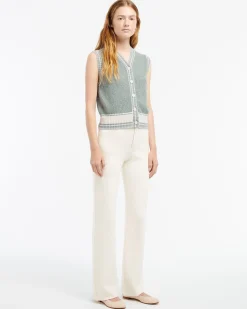 Women Barrie Sleeveless cashmere cardigan