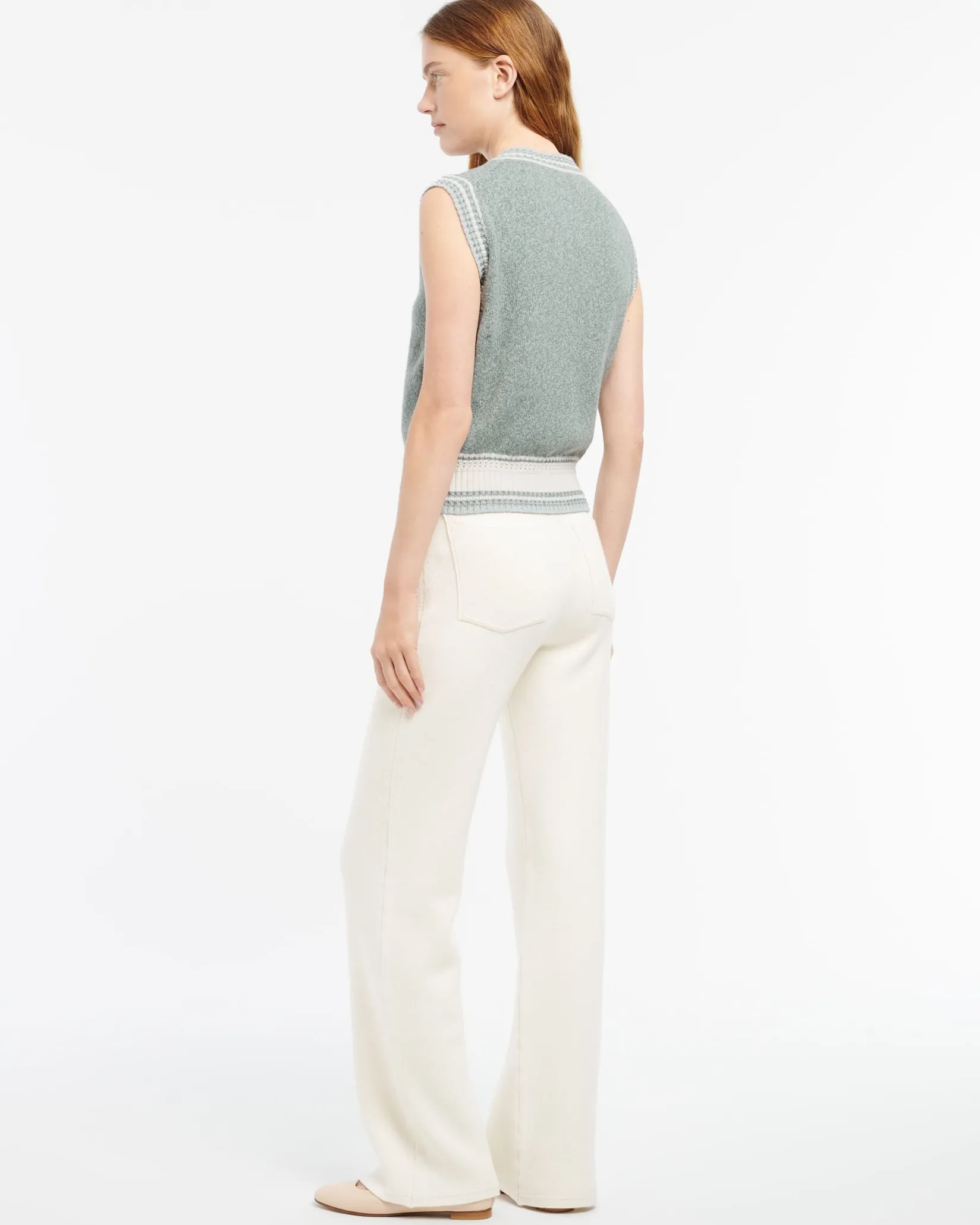 Women Barrie Sleeveless cashmere cardigan