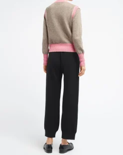 Women Barrie Sleeveless cashmere cardigan