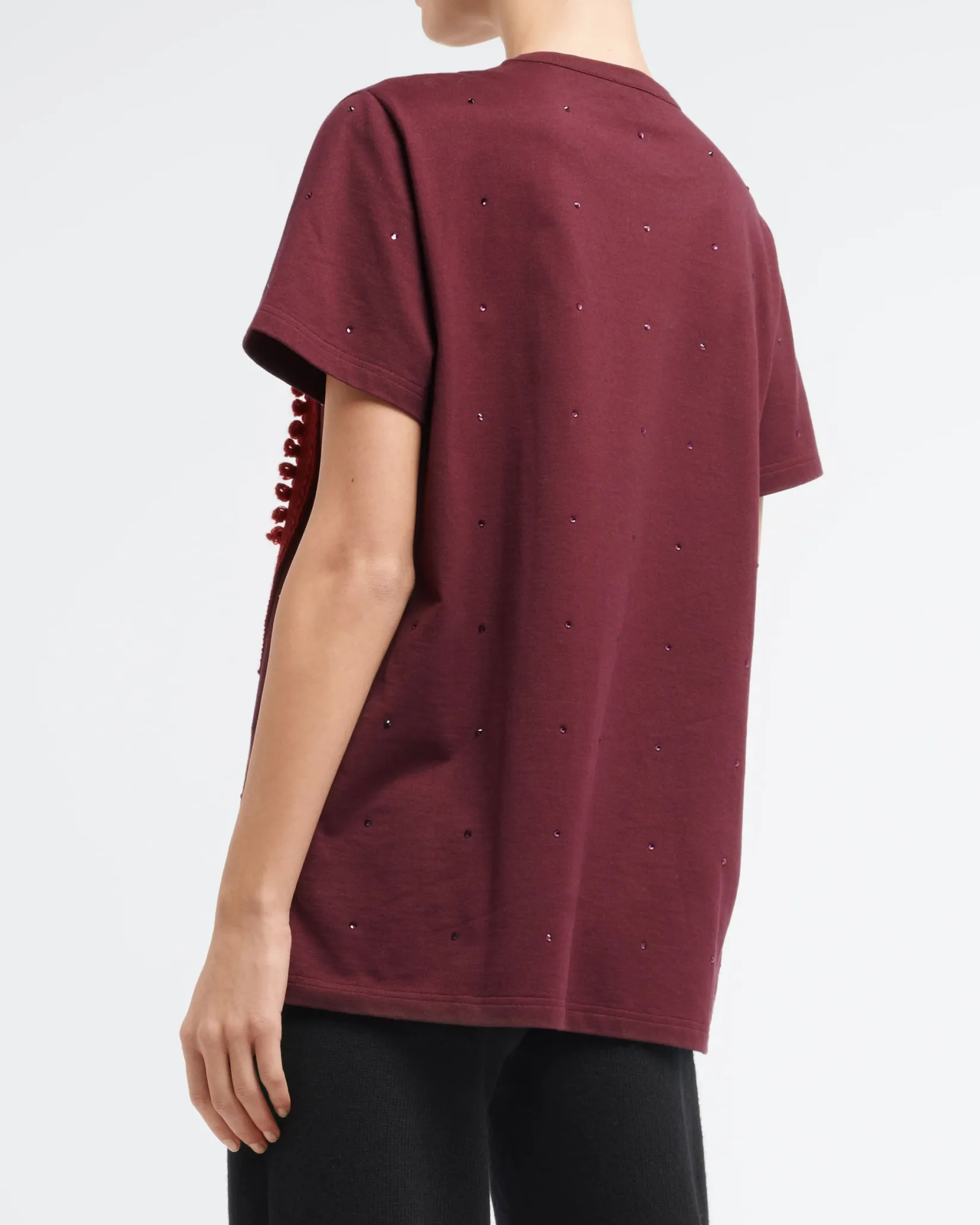 Women Barrie Sparkling T-Shirt with logo cashmere patch
