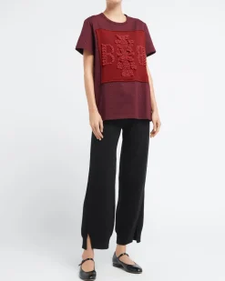 Women Barrie Sparkling T-Shirt with logo cashmere patch