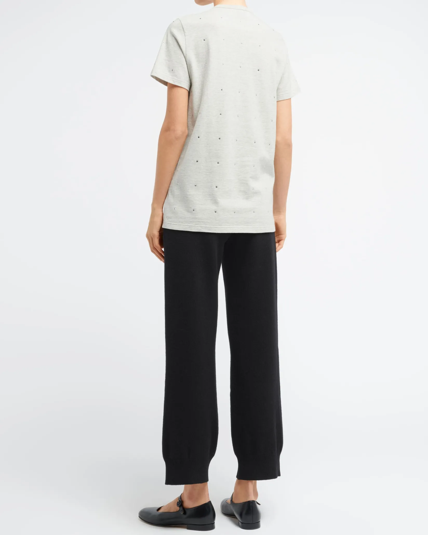 Women Barrie Sparkling T-Shirt with logo cashmere patch