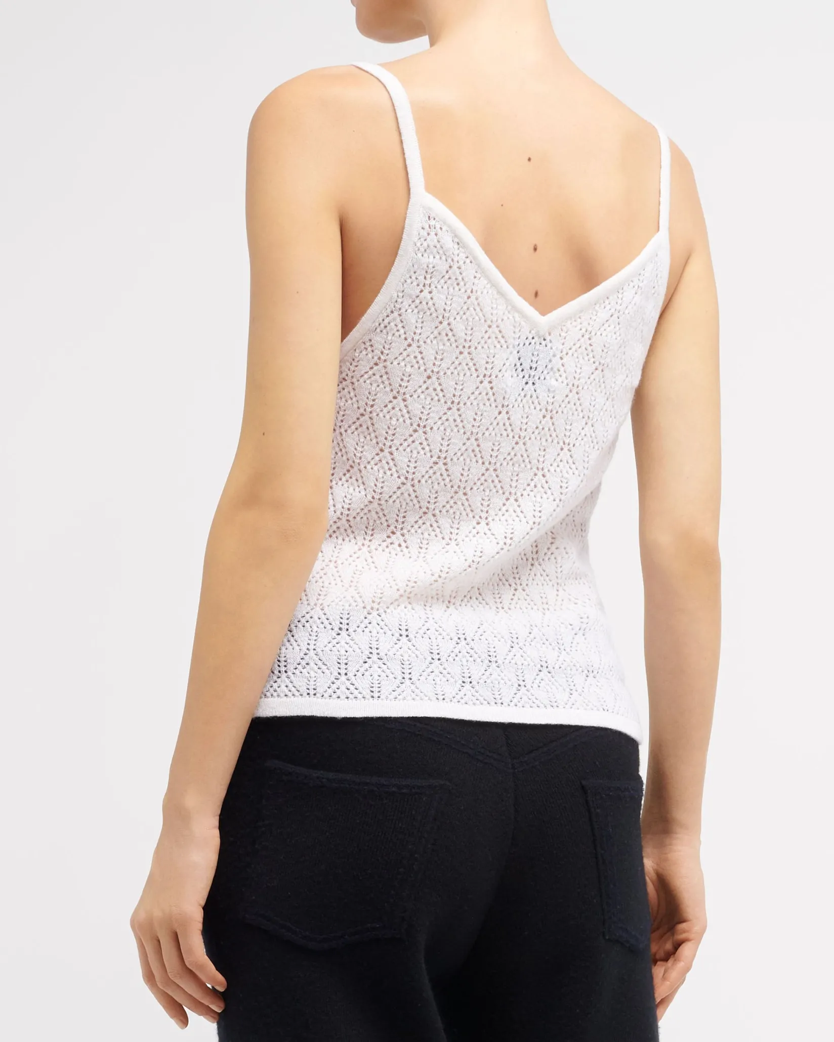 Women Barrie Strappy top in cashmere lace