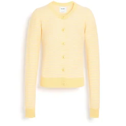 Women Barrie Striped cardigan in cashmere, alpaca and silk