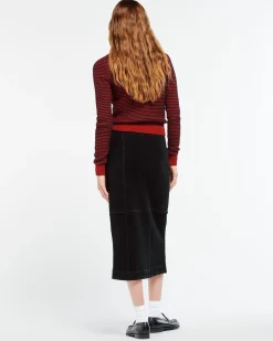 Women Barrie Striped cardigan in cashmere, alpaca and silk