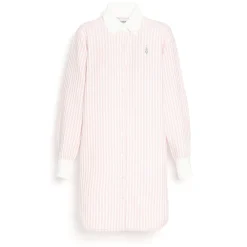Women Barrie Striped cashmere and cotton dress