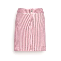 Women Barrie Striped cashmere and cotton Denim skirt