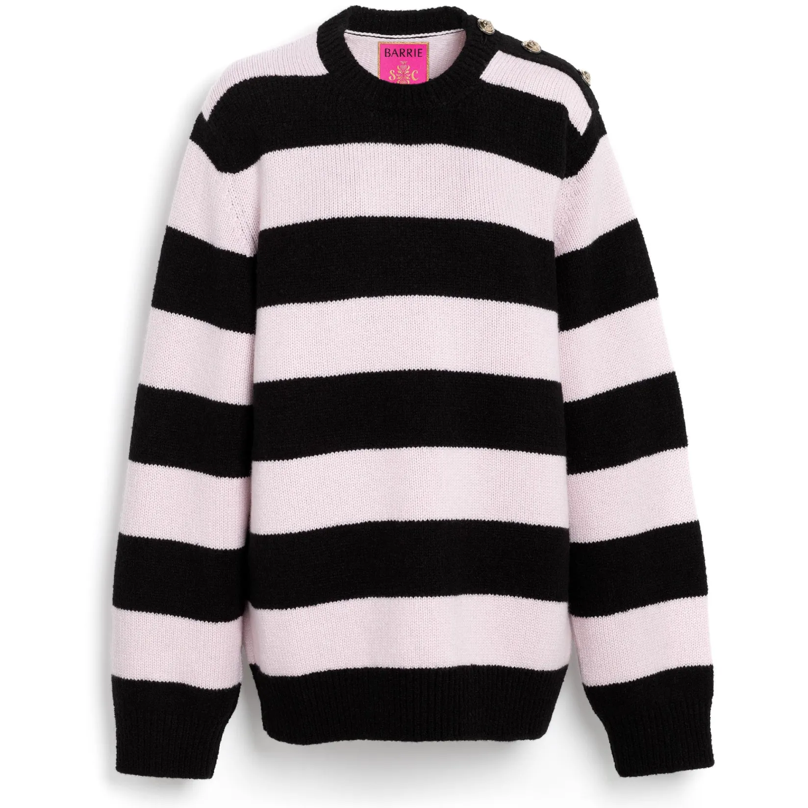 Women Barrie Striped cashmere jumper