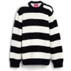 Women Barrie Striped cashmere jumper