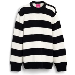 Women Barrie Striped cashmere jumper