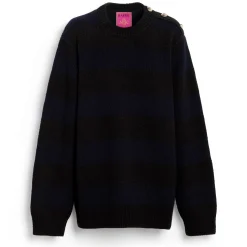 Women Barrie Striped cashmere jumper