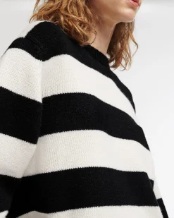 Women Barrie Striped cashmere jumper