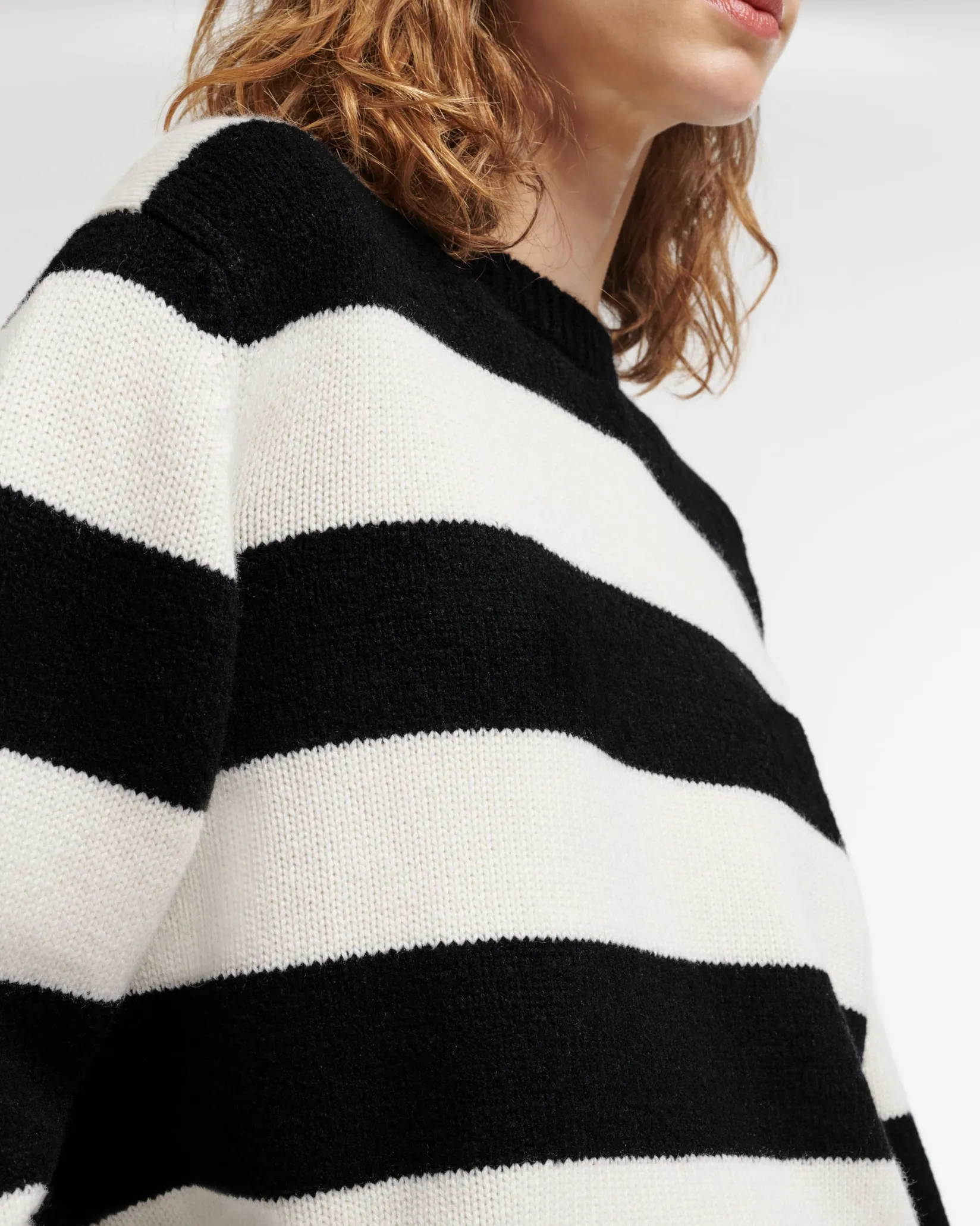 Women Barrie Striped cashmere jumper
