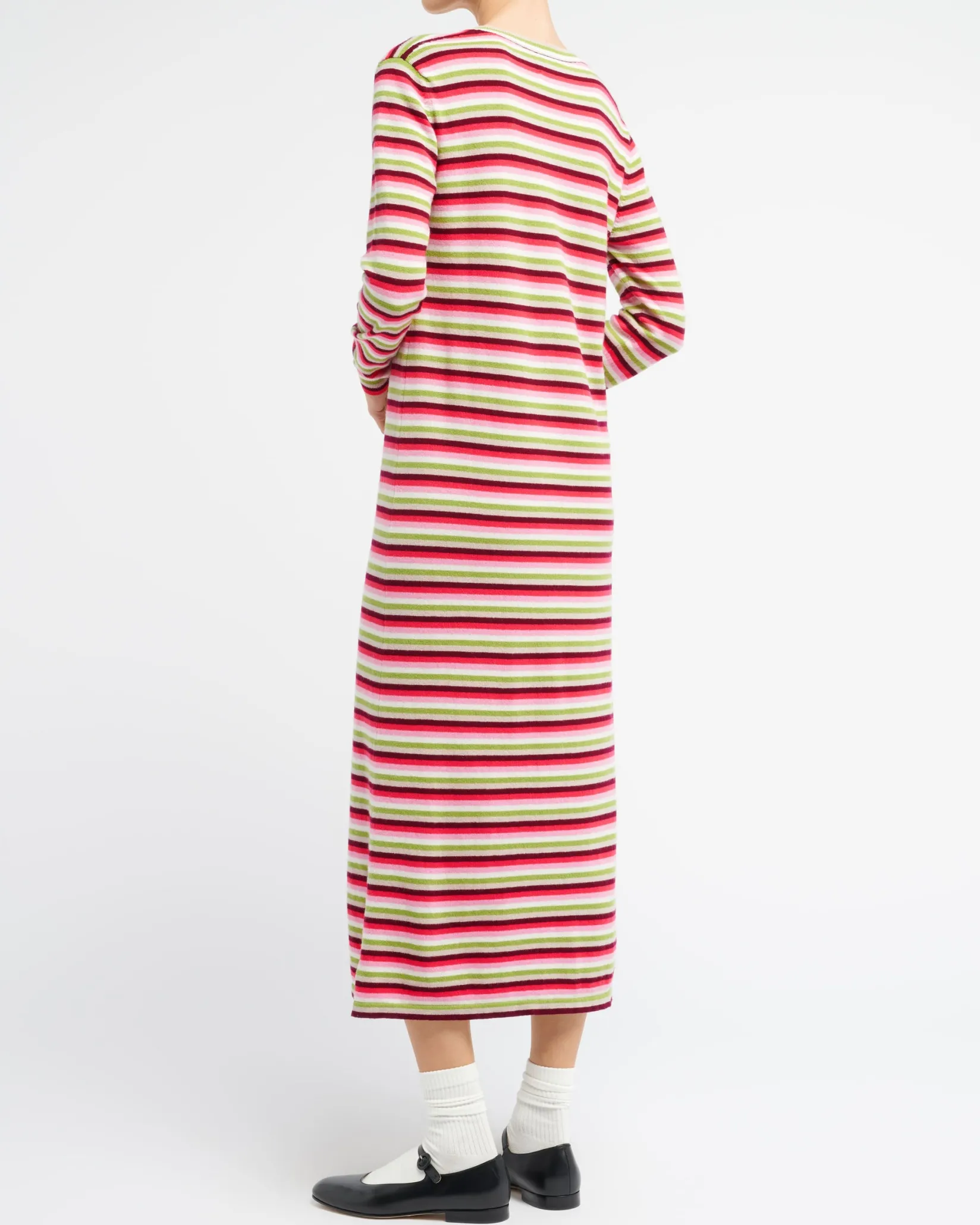 Women Barrie Striped cashmere maxi dress