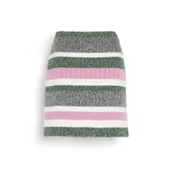 Women Barrie Striped cashmere short skirt