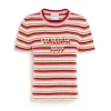 Women Barrie Striped cashmere top