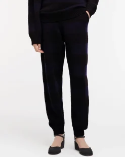 Women Barrie Striped cashmere trousers