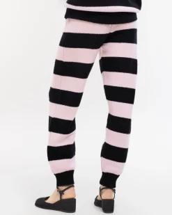 Women Barrie Striped cashmere trousers