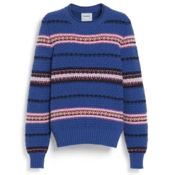 Women Barrie Striped chunky cashmere jumper