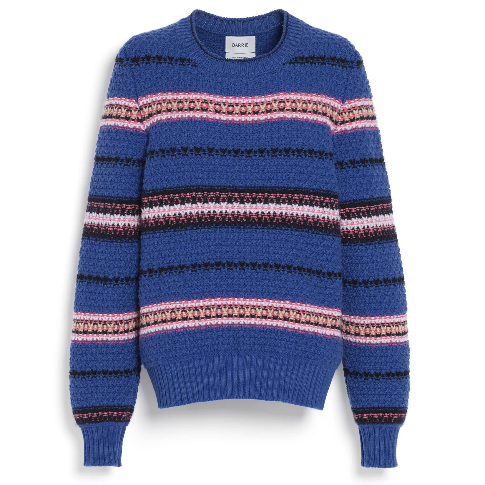Women Barrie Striped chunky cashmere jumper