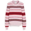 Women Barrie Striped chunky cashmere jumper