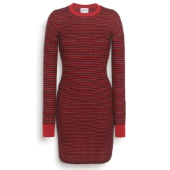 Women Barrie Striped dress in cashmere, alpaca and silk