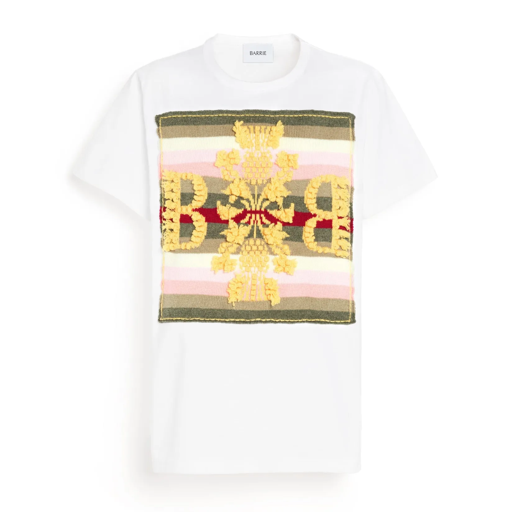 Women Barrie Striped t-shirt with logo cashmere patch