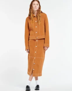 Women Barrie Suede-effect jacket in cashmere and cotton